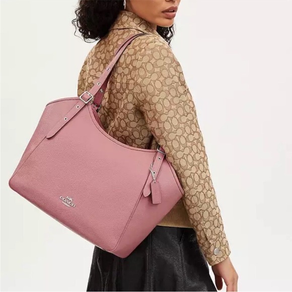 Coach MEADOW SHOULDER BAG in True Pink - Picture 1 of 7
